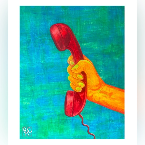 5-Pack Notecards w/ Envelopes (red) - featuring Original Artwork “It’s for You” - Picture 2 of 5